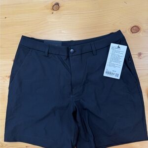Lululemon ABC Classic fit 7” Black Flat Front Shorts